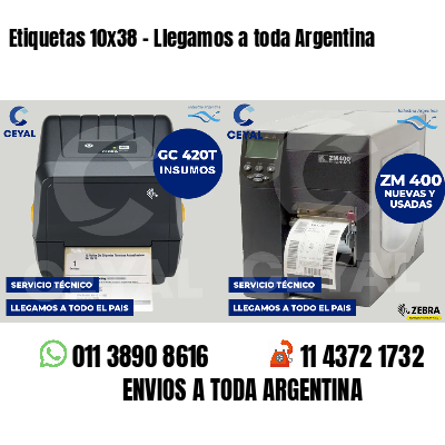 Etiquetas 10x38 - Llegamos a toda Argentina