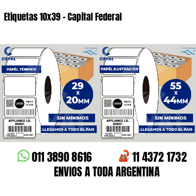 Etiquetas 10x39 - Capital Federal