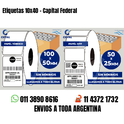Etiquetas 10x40 - Capital Federal