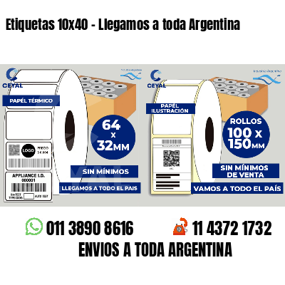 Etiquetas 10x40 - Llegamos a toda Argentina