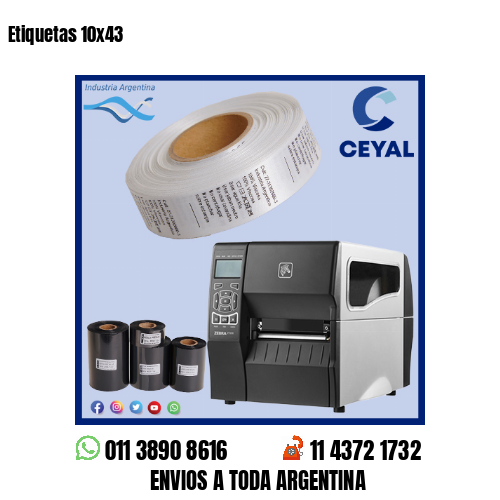 Etiquetas 10×43