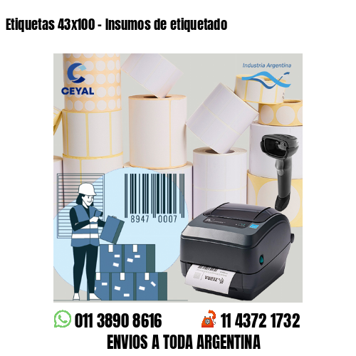 Etiquetas 43×100 – Insumos de etiquetado