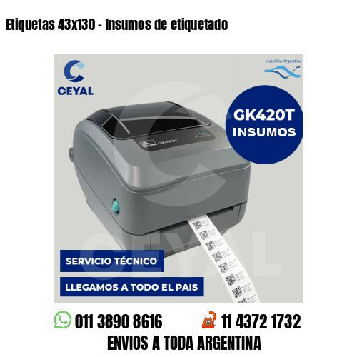 Etiquetas 43x130 - Insumos de etiquetado