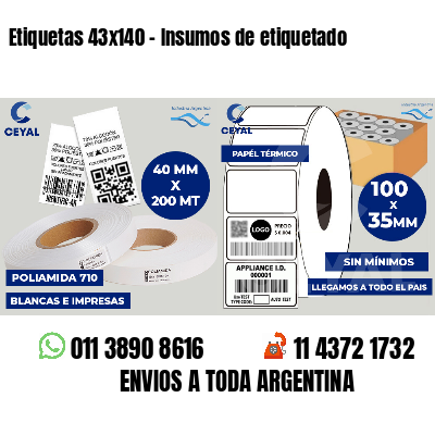 Etiquetas 43x140 - Insumos de etiquetado
