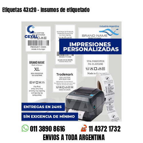 Etiquetas 43x20 - Insumos de etiquetado