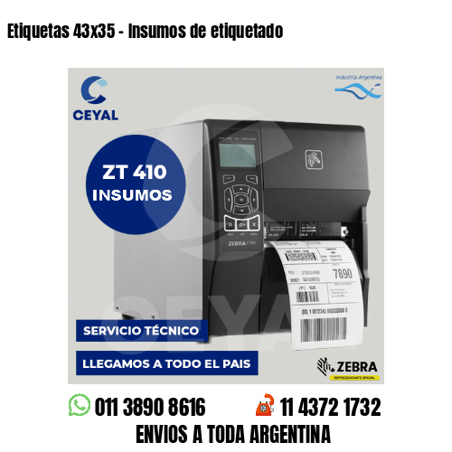 Etiquetas 43x35 - Insumos de etiquetado