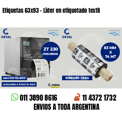 Etiquetas 63x93 - Líder en etiquetado textil