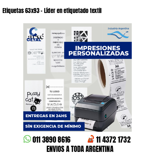 Etiquetas 63x93 - Líder en etiquetado textil