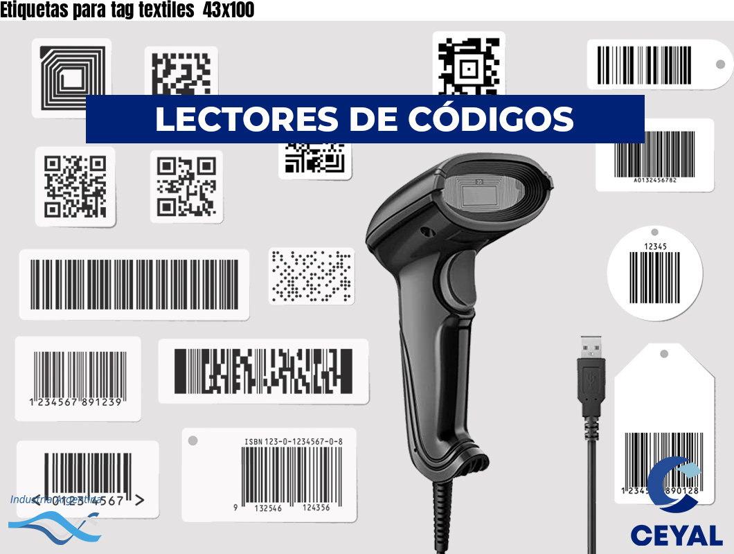 Etiquetas para tag textiles  43×100