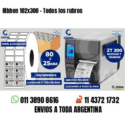 Ribbon 102x300 - Todos los rubros