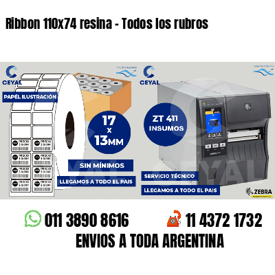 Ribbon 110x74 resina - Todos los rubros