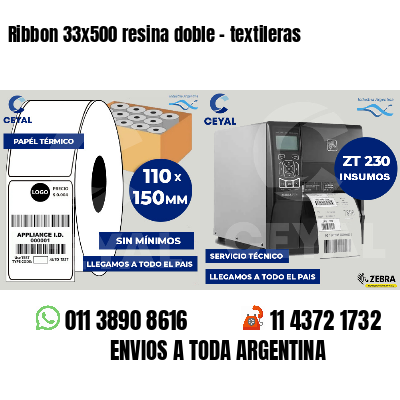 Ribbon 33x500 resina doble - textileras