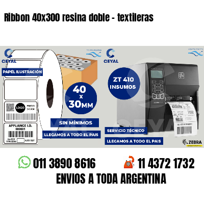 Ribbon 40x300 resina doble - textileras