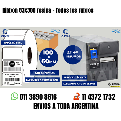 Ribbon 83x300 resina - Todos los rubros