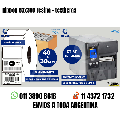 Ribbon 83x300 resina - textileras
