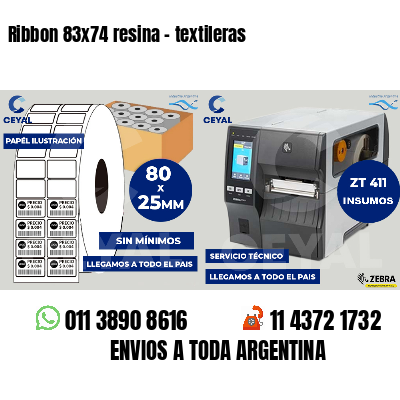 Ribbon 83x74 resina - textileras