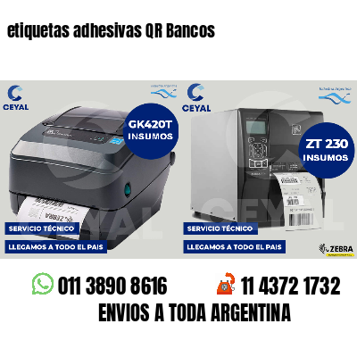etiquetas adhesivas QR Bancos