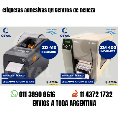 etiquetas adhesivas QR Centros de belleza