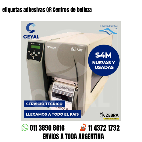 etiquetas adhesivas QR Centros de belleza