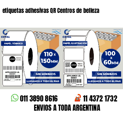 etiquetas adhesivas QR Centros de belleza