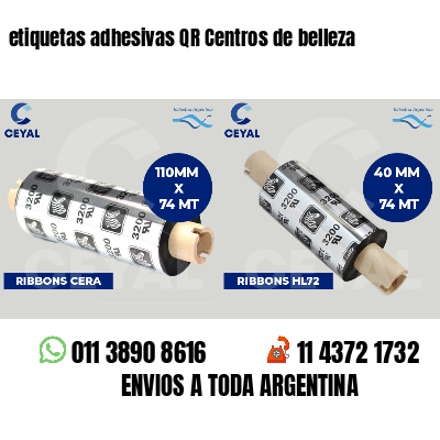 etiquetas adhesivas QR Centros de belleza