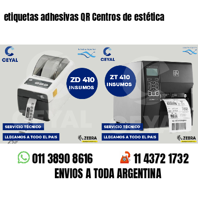etiquetas adhesivas QR Centros de estética