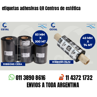 etiquetas adhesivas QR Centros de estética
