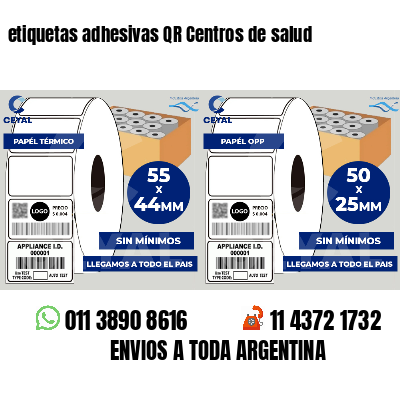 etiquetas adhesivas QR Centros de salud