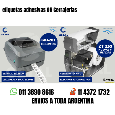 etiquetas adhesivas QR Cerrajerías
