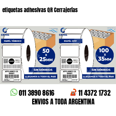etiquetas adhesivas QR Cerrajerías