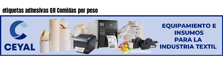 etiquetas adhesivas QR Comidas por peso