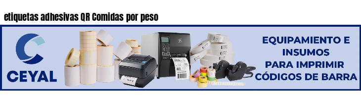 etiquetas adhesivas QR Comidas por peso