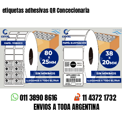 etiquetas adhesivas QR Concecionaria