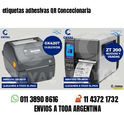 etiquetas adhesivas QR Concecionaria
