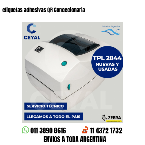 etiquetas adhesivas QR Concecionaria