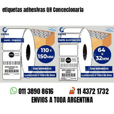 etiquetas adhesivas QR Concecionaria