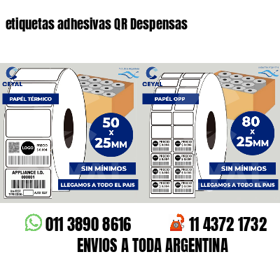etiquetas adhesivas QR Despensas