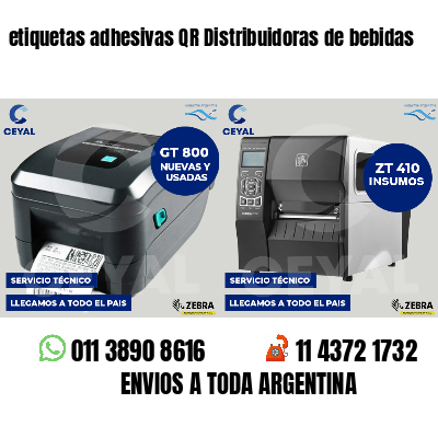 etiquetas adhesivas QR Distribuidoras de bebidas