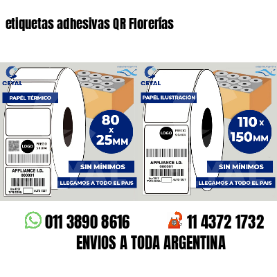 etiquetas adhesivas QR Florerías