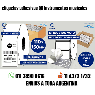 etiquetas adhesivas QR Instrumentos musicales