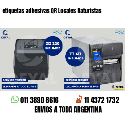 etiquetas adhesivas QR Locales Naturistas