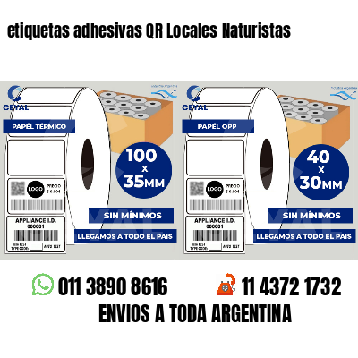 etiquetas adhesivas QR Locales Naturistas