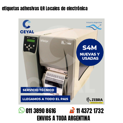 etiquetas adhesivas QR Locales de electrónica