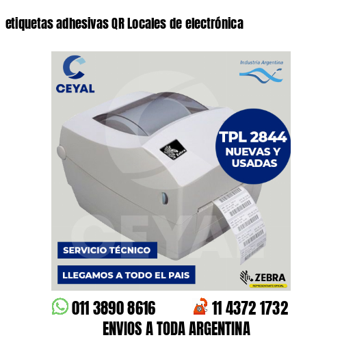 etiquetas adhesivas QR Locales de electrónica