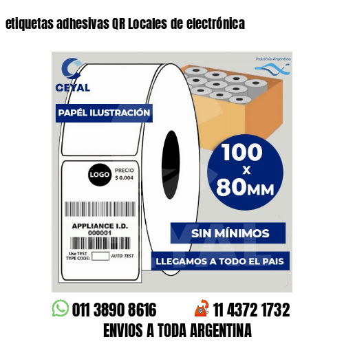 etiquetas adhesivas QR Locales de electrónica
