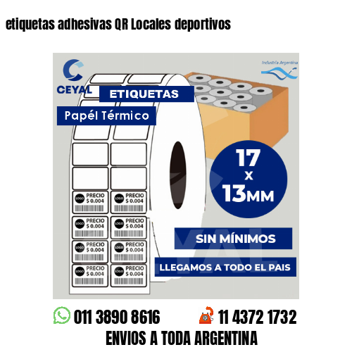 etiquetas adhesivas QR Locales deportivos