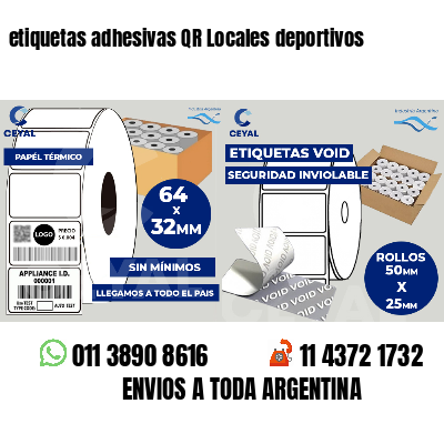 etiquetas adhesivas QR Locales deportivos