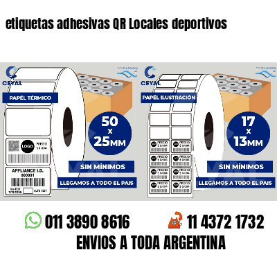 etiquetas adhesivas QR Locales deportivos