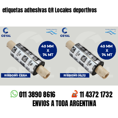etiquetas adhesivas QR Locales deportivos