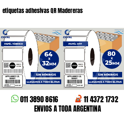 etiquetas adhesivas QR Madereras